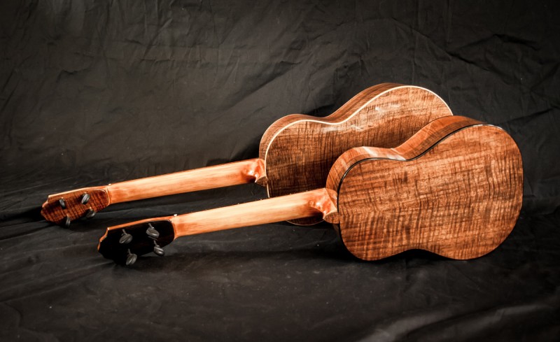 Black Walnut Tenor and Baritone Ukuleles